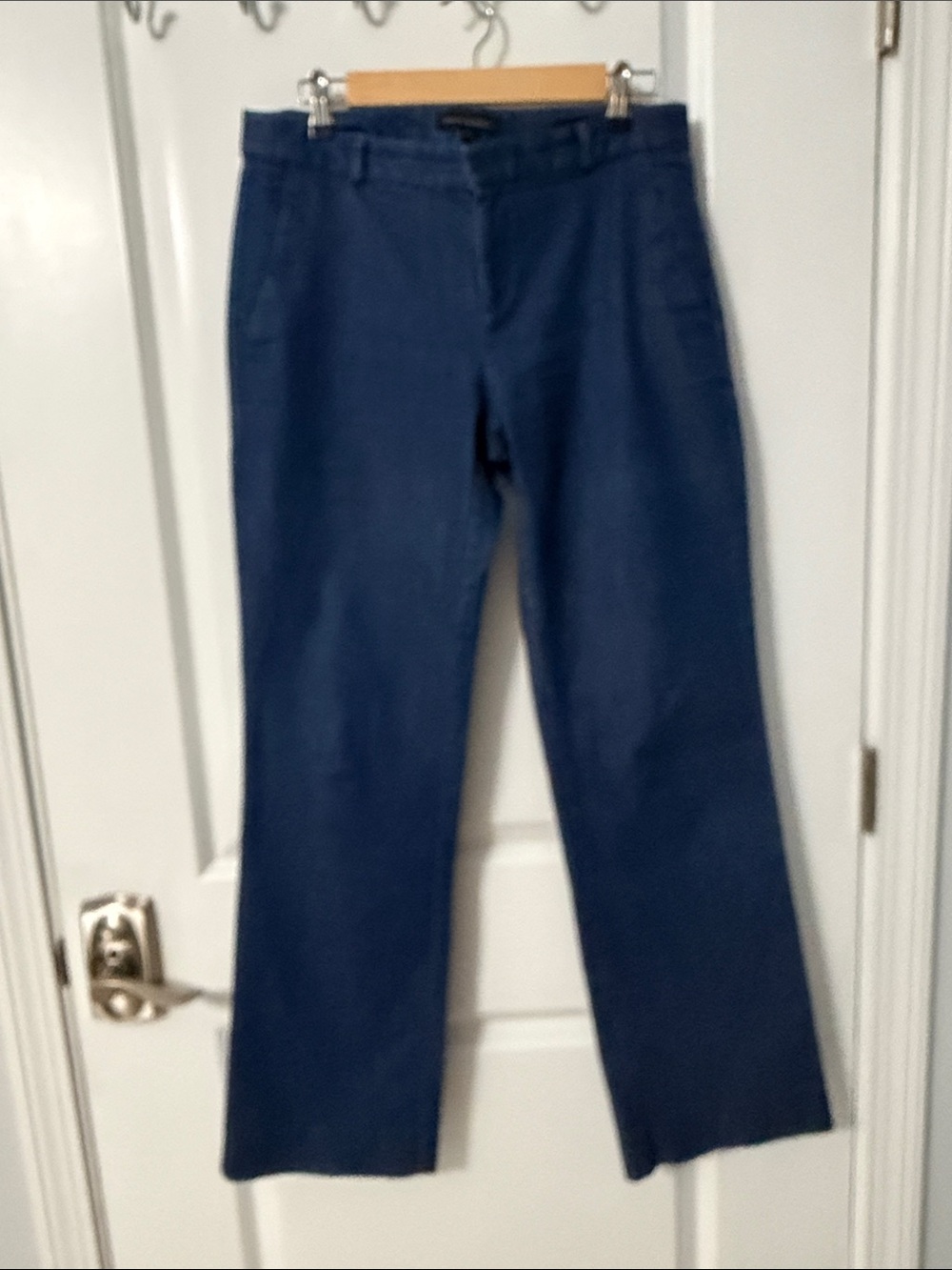 Classic Blue Denim-like Logan Straight-Leg Women’s Pants
